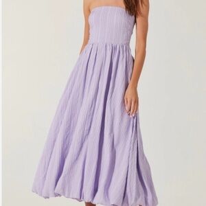 NWT Astr the Label Strapless Lilac Dress
